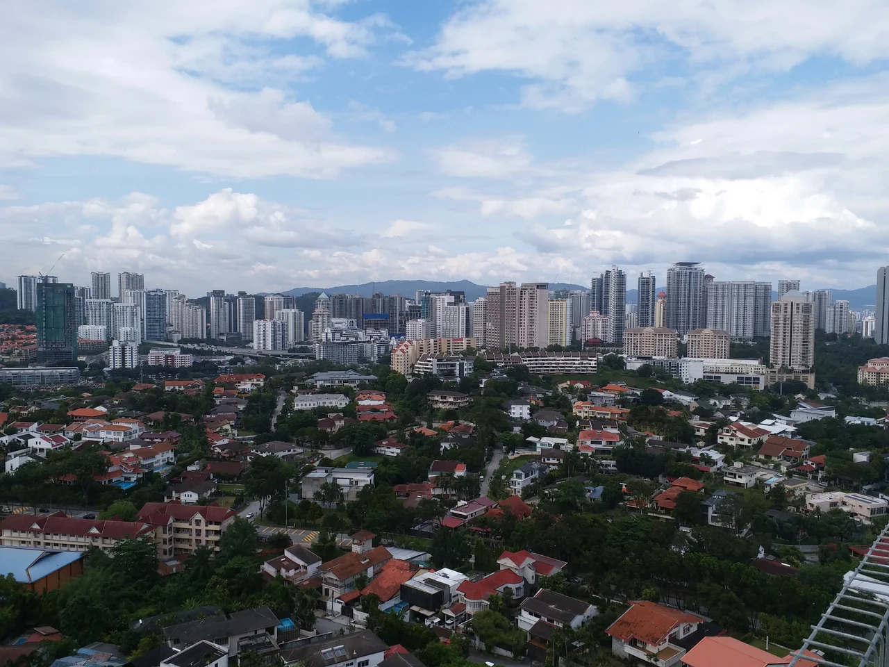 Mont Kiara residential skyline and greenery; city context photograph